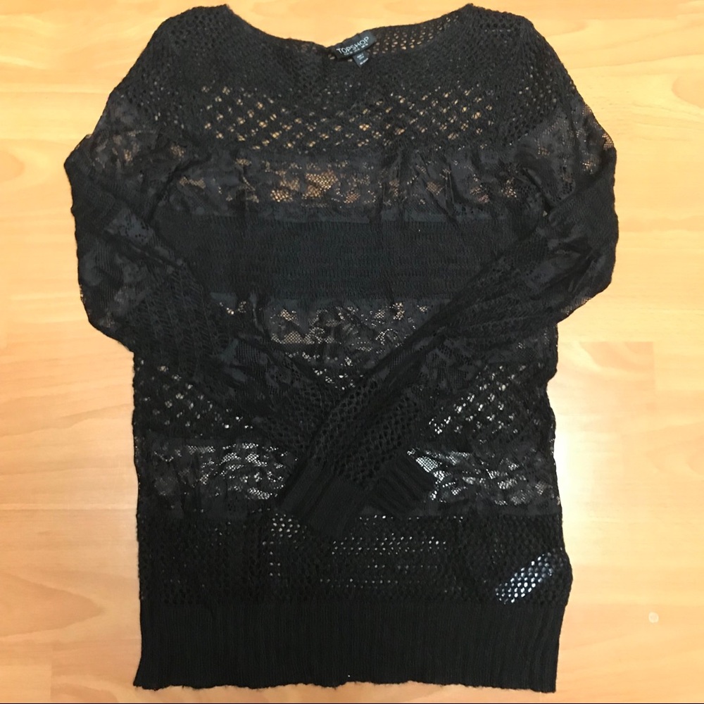 Top shop Sheer Lace Top